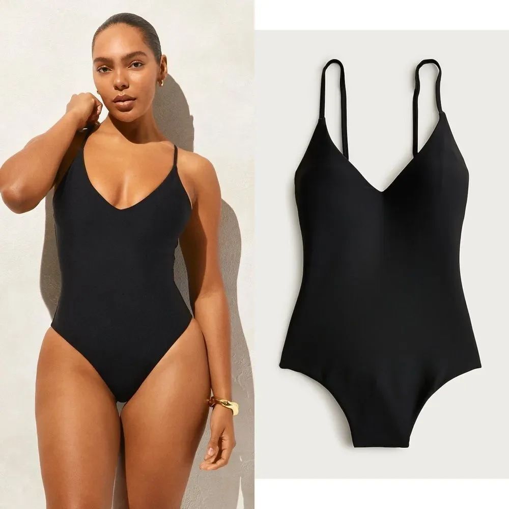 NWT J CREW Lana one-piece in Classic Sculpt™ in black